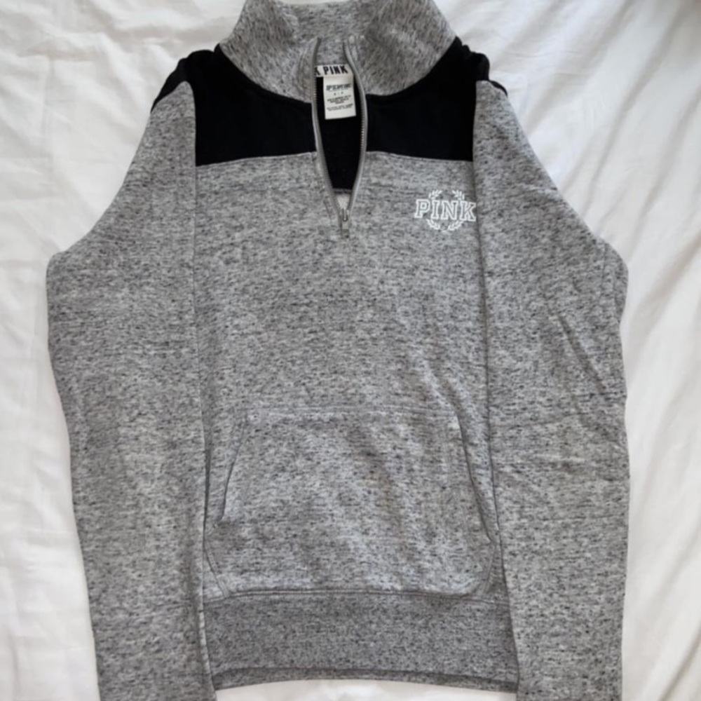 Grey quarter zip from pink
